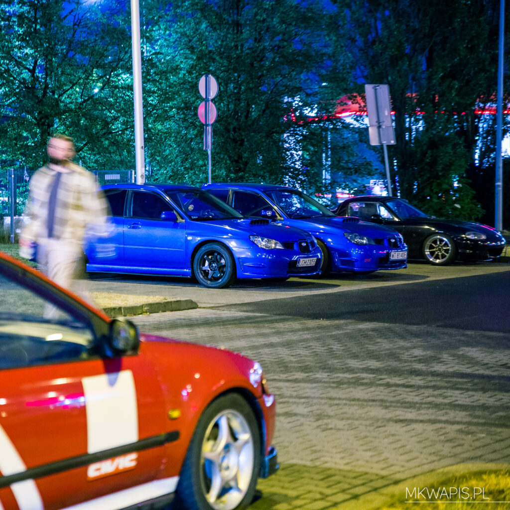 Kanjo nights Warszawa WWA kanjo night czerwiec 2023 JDM Honda Civic Subaru Impreza